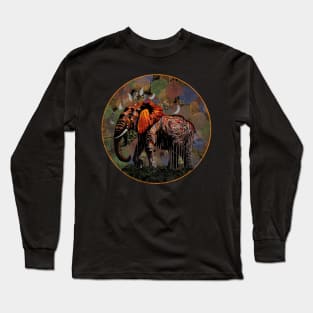 Magical Cosmic Earth Elephant Long Sleeve T-Shirt